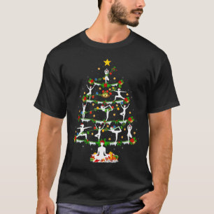 Yoga Lover Xmas Lighting Yoga Christmas Tree T-Shirt