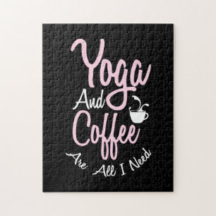 Yoga Lover   Yoga And Coffee Are All I Need Jigsaw Puzzle
