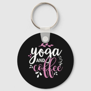 Yoga Lover   Yoga And Coffee Key Ring