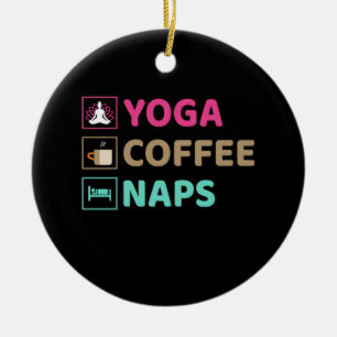 Yoga Lover Yoga Coffee Naps Ceramic Tree Decoration