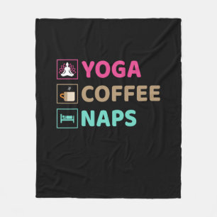 Yoga Lover   Yoga Coffee Naps Fleece Blanket