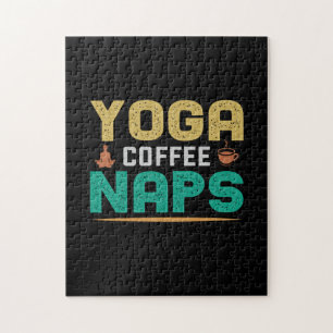 Yoga Lover Yoga Coffee Naps Jigsaw Puzzle