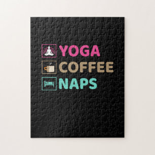 Yoga Lover Yoga Coffee Naps Jigsaw Puzzle