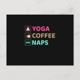 Yoga Lover Yoga Coffee Naps Postcard