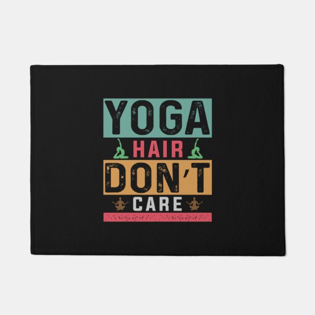 Yoga Lover | Yoga Hair Do Not Care Doormat (Front)