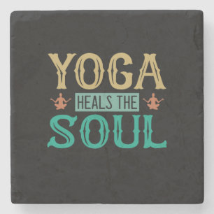Yoga Lover Yoga Heals The Soul Stone Coaster