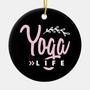 Yoga Lover Yoga Life Ceramic Tree Decoration