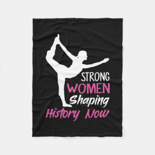 Yoga Lover   Yoga Strong Woman Fleece Blanket