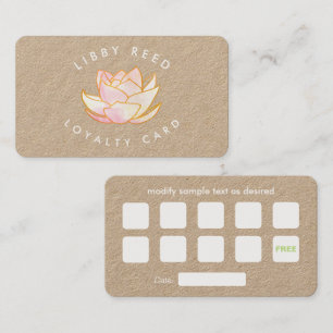 Yoga Loyalty 10 Visit Business Card