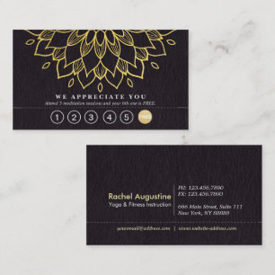 Yoga Loyalty 6 Punch Gold Mandala & Black Leather