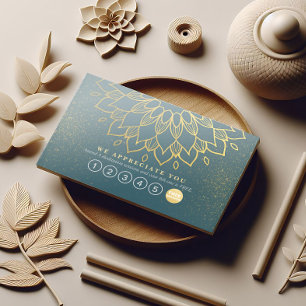 Yoga Loyalty 6 Punch Mandala Green & Gold Glitter