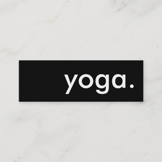yoga. loyalty punch card (Front)