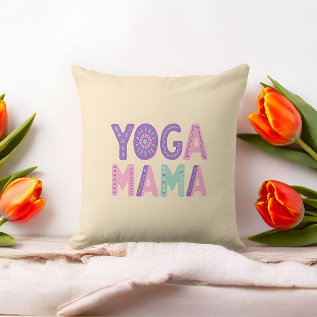 Yoga Mama Boho Pastel Cushion (Creator Uploaded)