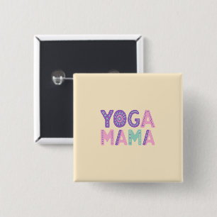 Yoga Mama Pastel Button Badge