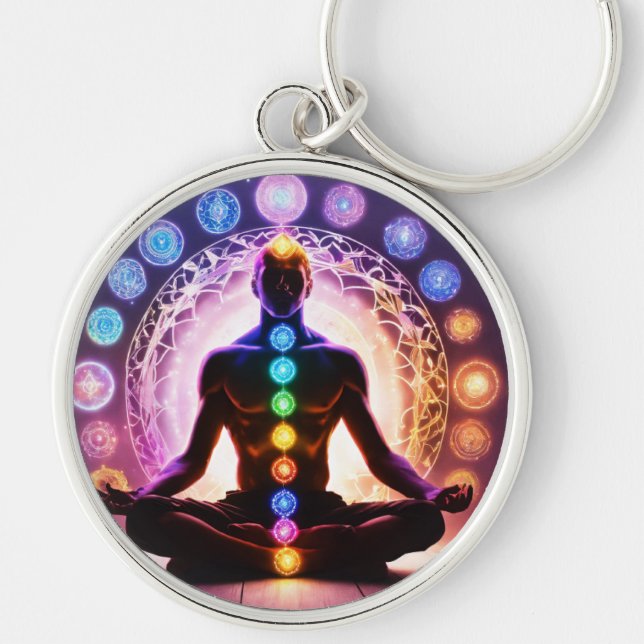 Yoga man  key ring (Front)