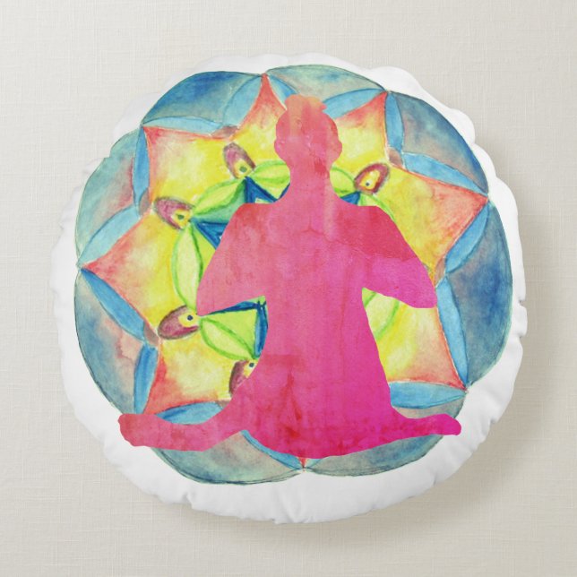 Yoga Mandala Art  Cushion (Front)