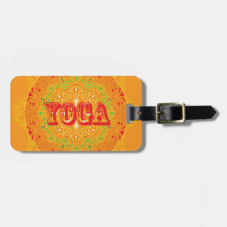 Yoga Mandala Design Luggage Tag