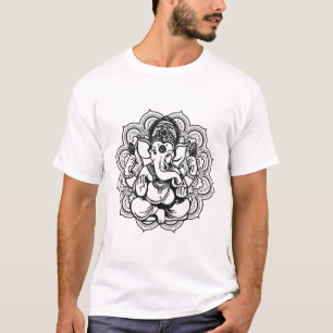 Yoga Mandala Elephant Ganesha Tril Ornaments Chakr T-Shirt