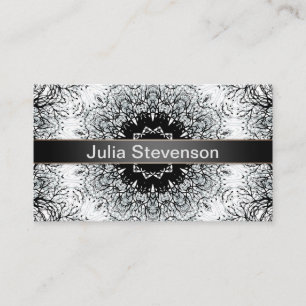 Yoga, mandala, fishnet business card