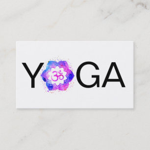 *~* Yoga  Mandala OM Aum Lotus Teacher Instructor Business Card