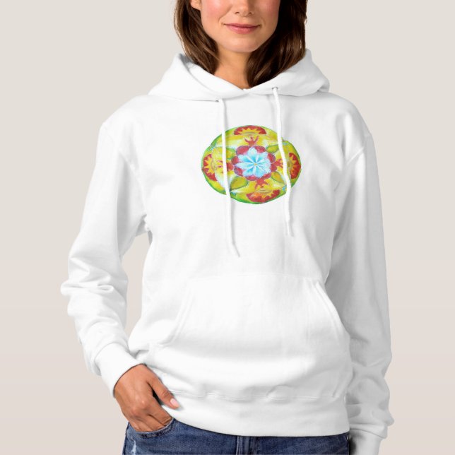 Yoga Mandala T-Shirt Hoodie (Front)