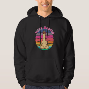 Yoga Master Llama Animal Vintage Meditation Relaxi Hoodie