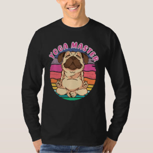Yoga Master Pug Dog Funny Animal Vintage Meditatio T-Shirt