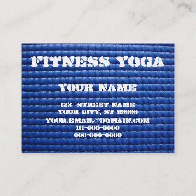 Yoga mat business card (Front)