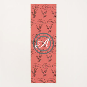 YOGA MAT HAPPY SEED FLOWER WITH CUSTOM INITIAL