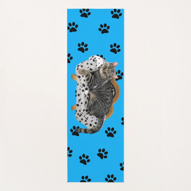 Yoga Mat Lazy Cat w/Paws (Front)