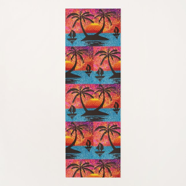 Yoga Mat - Tropical Island (Front)