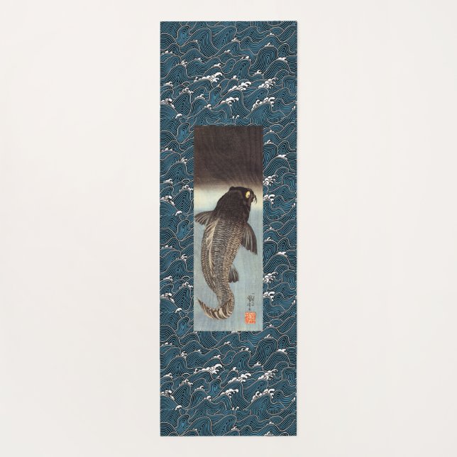 YOGA MAT WITH JAPANESE FISH PRINT (Back)