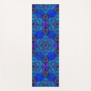Yoga mat with rich jewel-toned mandala