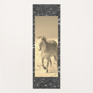 YOGA MAT WITH WILD HORSES