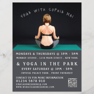 Yoga Mat, Yoga Class Advertising Flyer