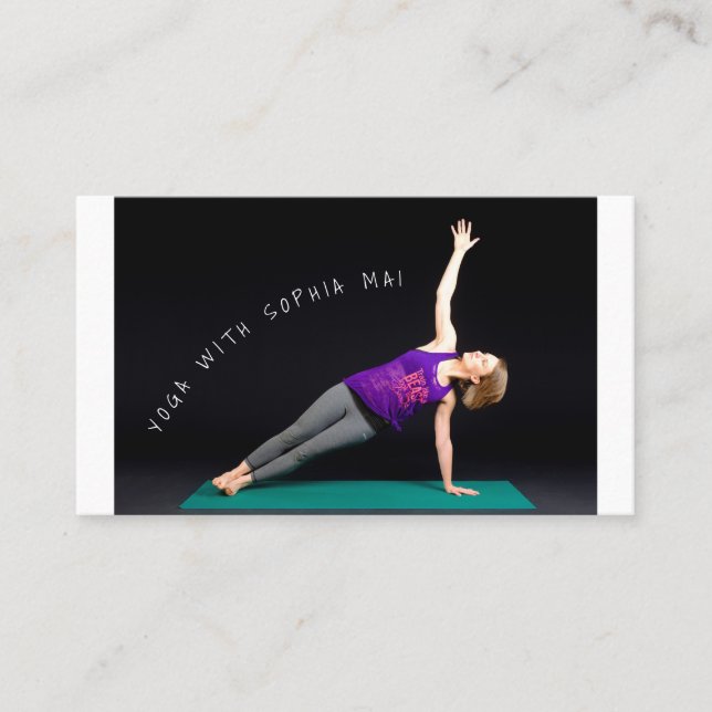 Yoga Mat, Yoga Instructor Business Card (Front)
