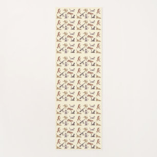Yoga Meditating Cats Pattern Mat