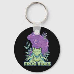 Yoga Meditating Frog  Key Ring