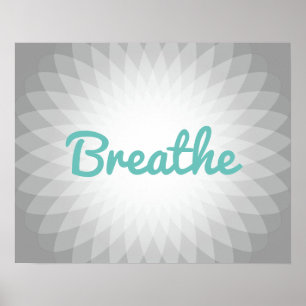 Yoga & Meditation "Breathe" Spirit Poster
