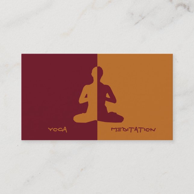 Yoga & meditation business card (Front)