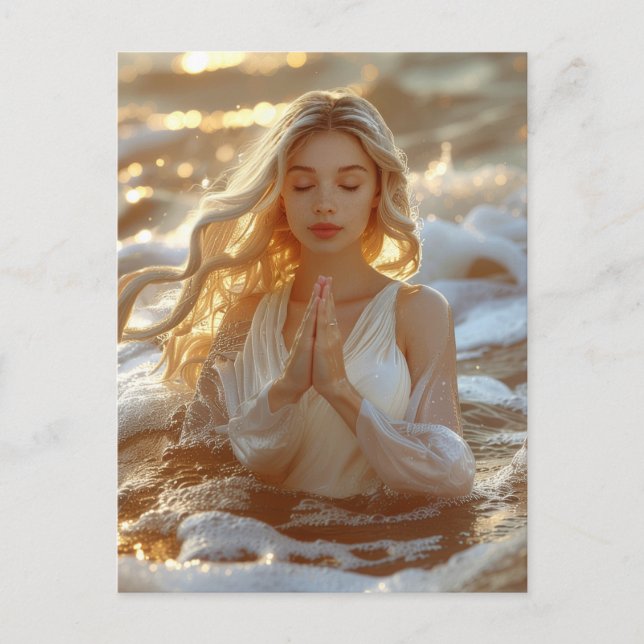 YOGA - MEDITATION - CARPE DIEM - WELLNESS POSTCARD (Front)
