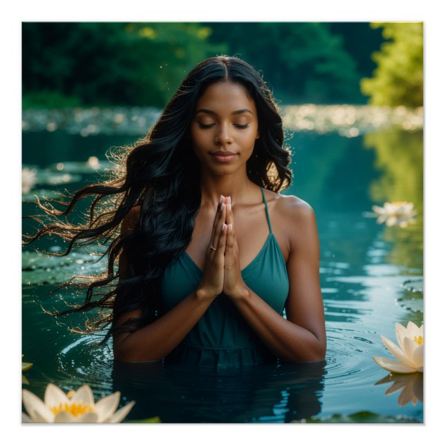 YOGA - MEDITATION - CARPE DIEM - WELLNESS POSTER (Front)