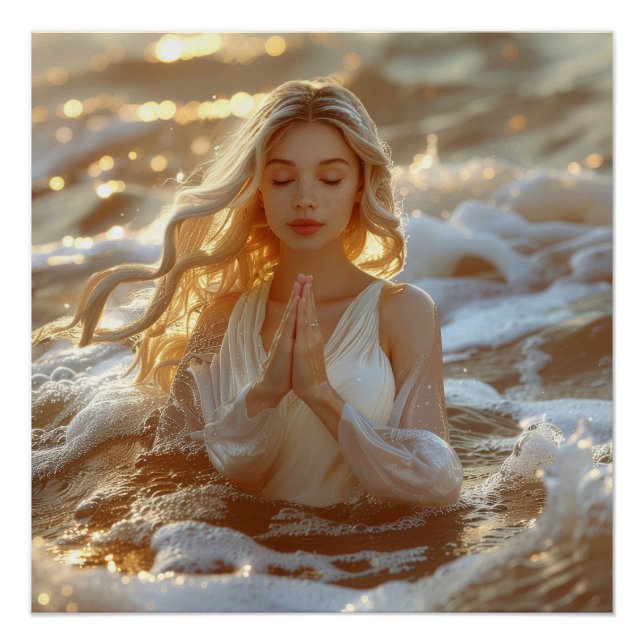 YOGA - MEDITATION - CARPE DIEM - WELLNESS POSTER (Front)