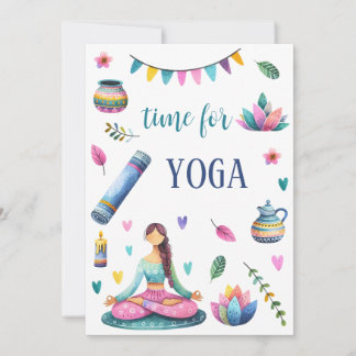 Yoga Meditation Illustration Invitation