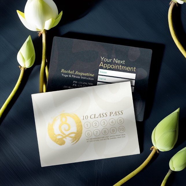 Yoga Meditation Instructor 10 Class Pass Loyalty Card (Creator Uploaded)