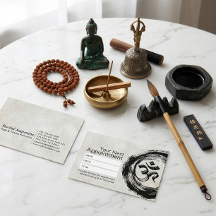 Yoga Meditation Instructor Appointment Om Symbol Card