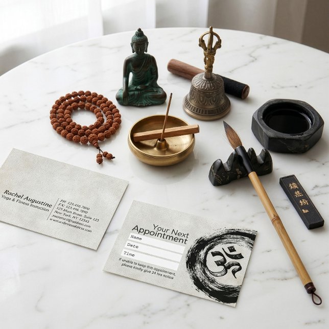 Yoga Meditation Instructor Appointment Om Symbol Card (Creator Uploaded)