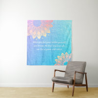 Yoga Meditation Instructor Blue Gold Mandala Quote