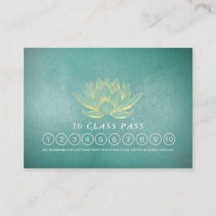 Yoga Meditation Instructor Class Pass Appointment Card