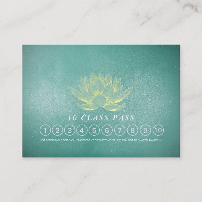 Yoga Meditation Instructor Class Pass Appointment Card (Front)
